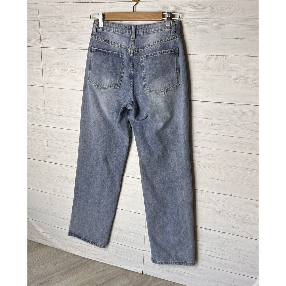 Cali 1850 Jeans Womens Size 7/28 Flower Daisy Patch Denim Jeans Cotton Blend - Picture 14 of 16
